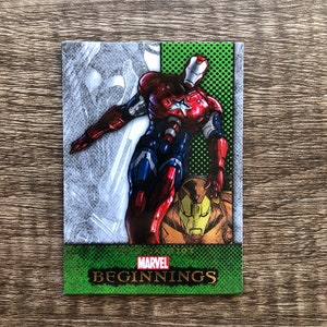 Aimant de réfrigérateur cartes à collectionner recyclées Iron Patriot