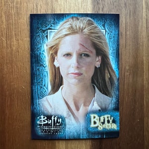Aimant de réfrigérateur cartes à collectionner recyclées Buffy contre les vampires