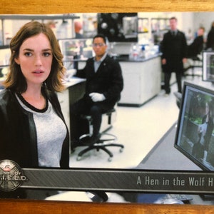 Imán para nevera con cartas coleccionables recicladas de Agents of Shield
