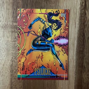 Aimant de réfrigérateur pour cartes à collectionner recyclées Psylocke