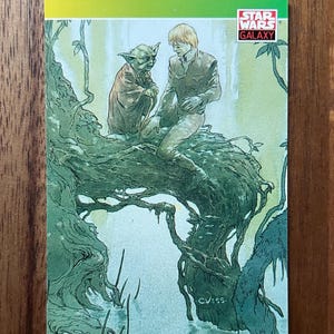 Aimant de réfrigérateur cartes à collectionner recyclées Star Wars