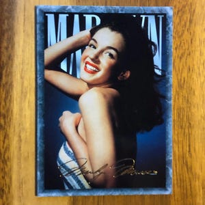 Aimant de réfrigérateur cartes à collectionner recyclées Marilyn Monroe