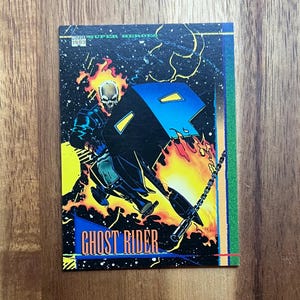 Aimant de réfrigérateur cartes à collectionner recyclées Ghost Rider