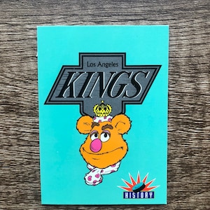 Aimant de réfrigérateur cartes à collectionner recyclées L.A Kings Muppets