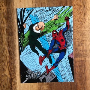 Aimant de réfrigérateur Spider-man cartes à collectionner recyclées