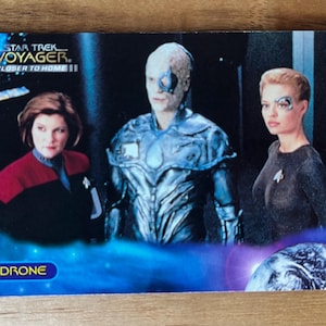 Aimant pour réfrigérateur Cartes à collectionner recyclées Voyager Star Trek