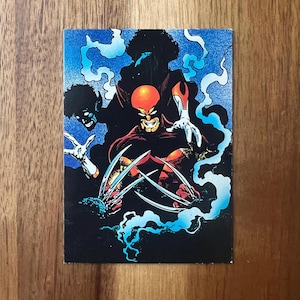 Aimant de réfrigérateur cartes à collectionner recyclées Wolverine
