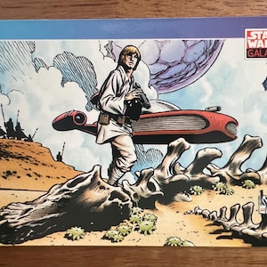 Aimant de réfrigérateur cartes à collectionner recyclées Star Wars