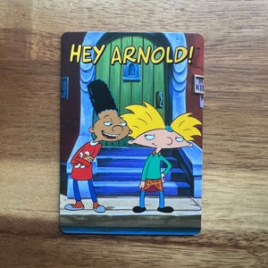 Aimant de réfrigérateur cartes à jouer recyclées Hey Arnold