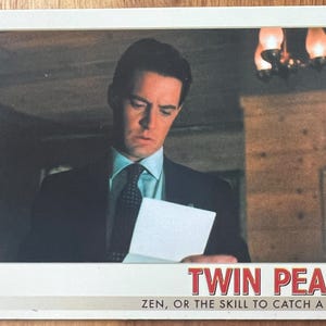 Aimant de réfrigérateur cartes à collectionner recyclées Twin Peaks