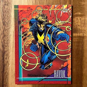Aimant de réfrigérateur Havok cartes à collectionner recyclées
