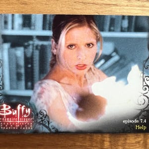 Aimant de réfrigérateur cartes à collectionner recyclées Buffy contre les vampires