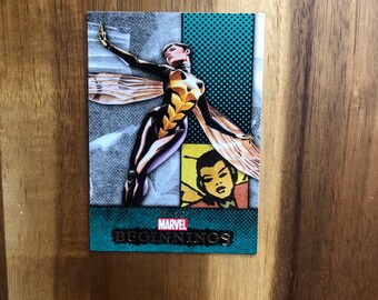 Wasp Recycled Trading Card Fridge Magnet