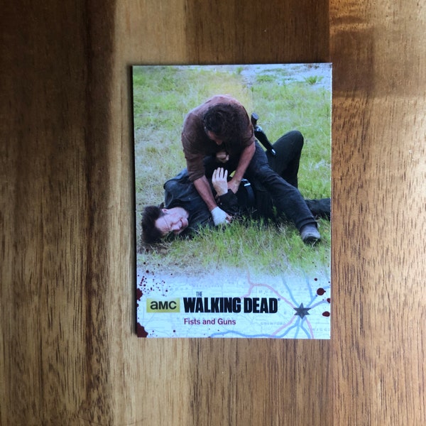 Walking Dead Recycled Trading Card Frigo Magnet