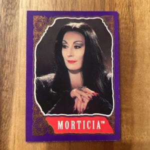 Aimant de réfrigérateur cartes à collectionner recyclées The Adams Family