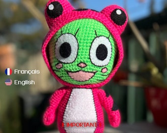 Crochet Pattern FR-US - Amigurumi Fros*h Fa*ry Tail - Cat Frog