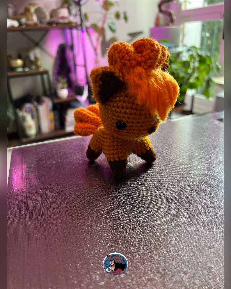 Crochet Pattern FR-US-SP Amigurumi Pokmon Fox Chibi Vupix image 4