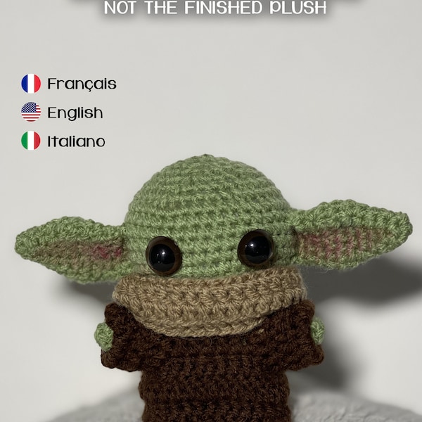 Crochet Pattern FR-US-IT - Amigurumi Alien vert Inspiration Baby Y Crochet Fan Art