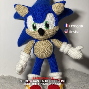 Crochet Pattern FR-US - Amigurumi S*nic The blue Hedgehog