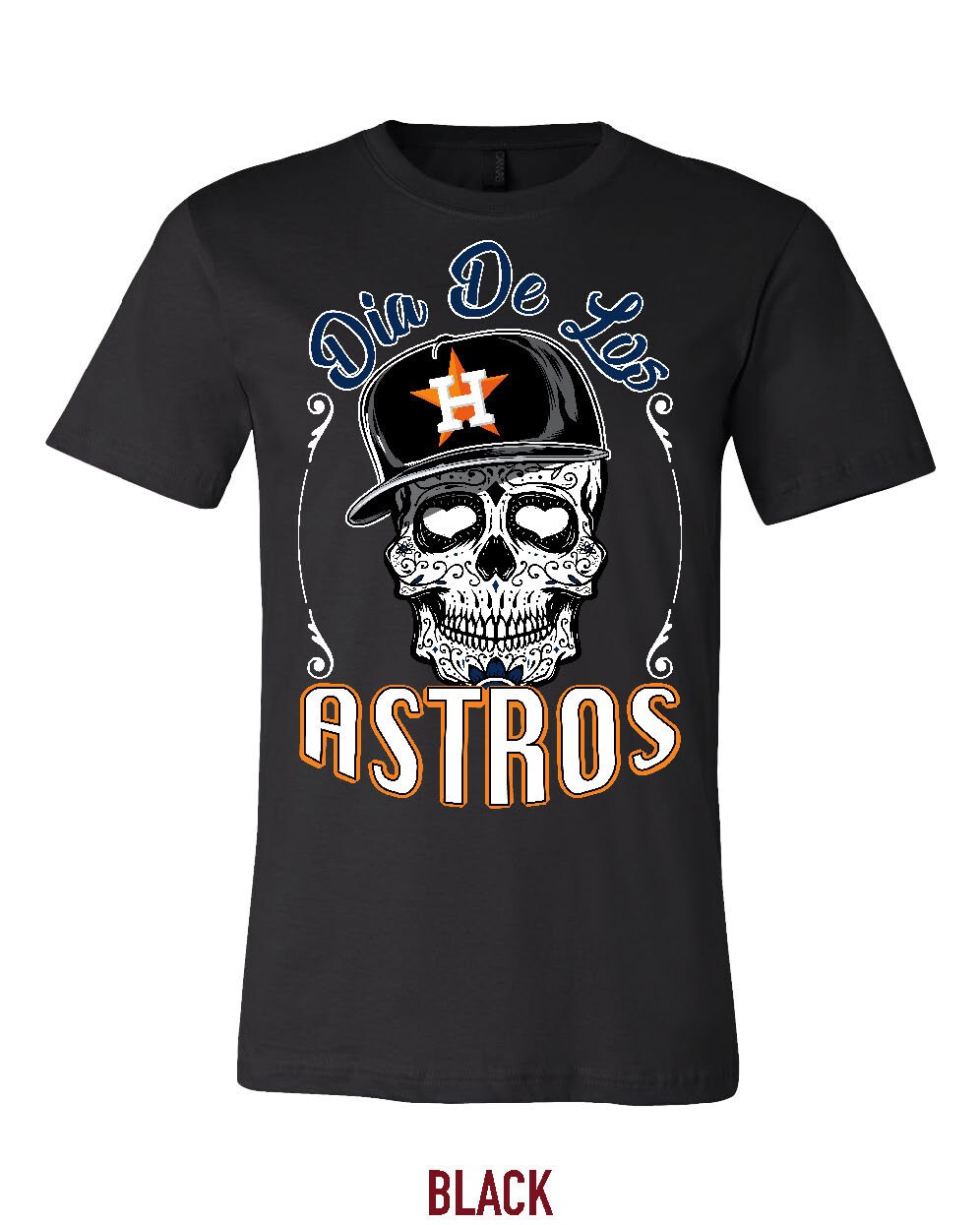 Houston Astros Baseball Sugar Skull T-Shirt Day Of The Dead | Etsy