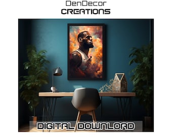 LeBron James/ Afiche icónico del baloncesto /