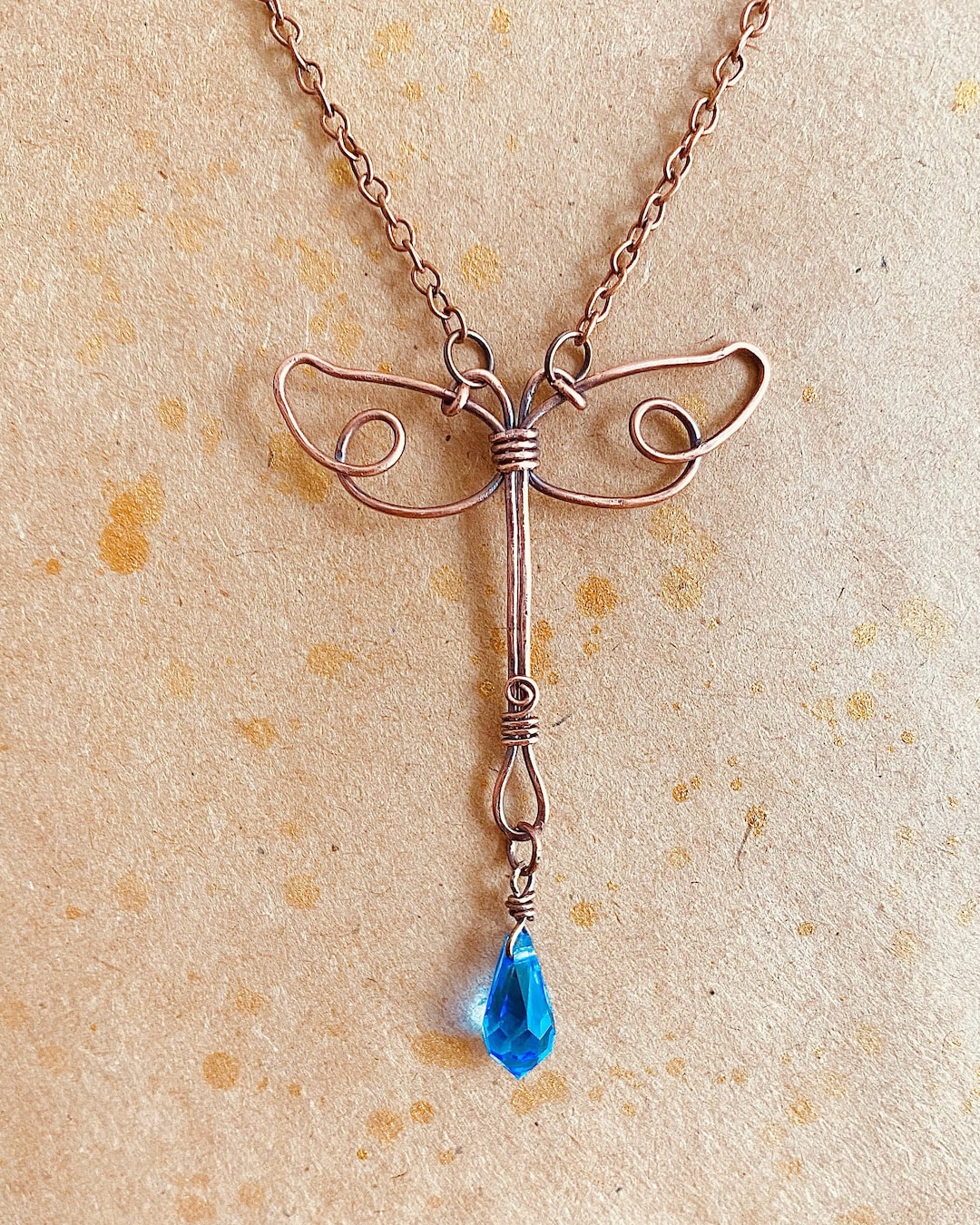 Copper Wire Wrapped Wire Wrapped Dragonfly Dragonfly Etsy