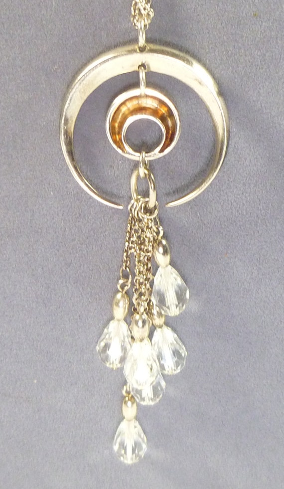 Robert Lee Morris Crystal Drop Necklace Sterling … - image 3