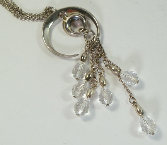 Robert Lee Morris Crystal Drop Necklace Sterling … - image 6