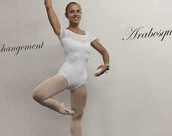 white leotard for ballet