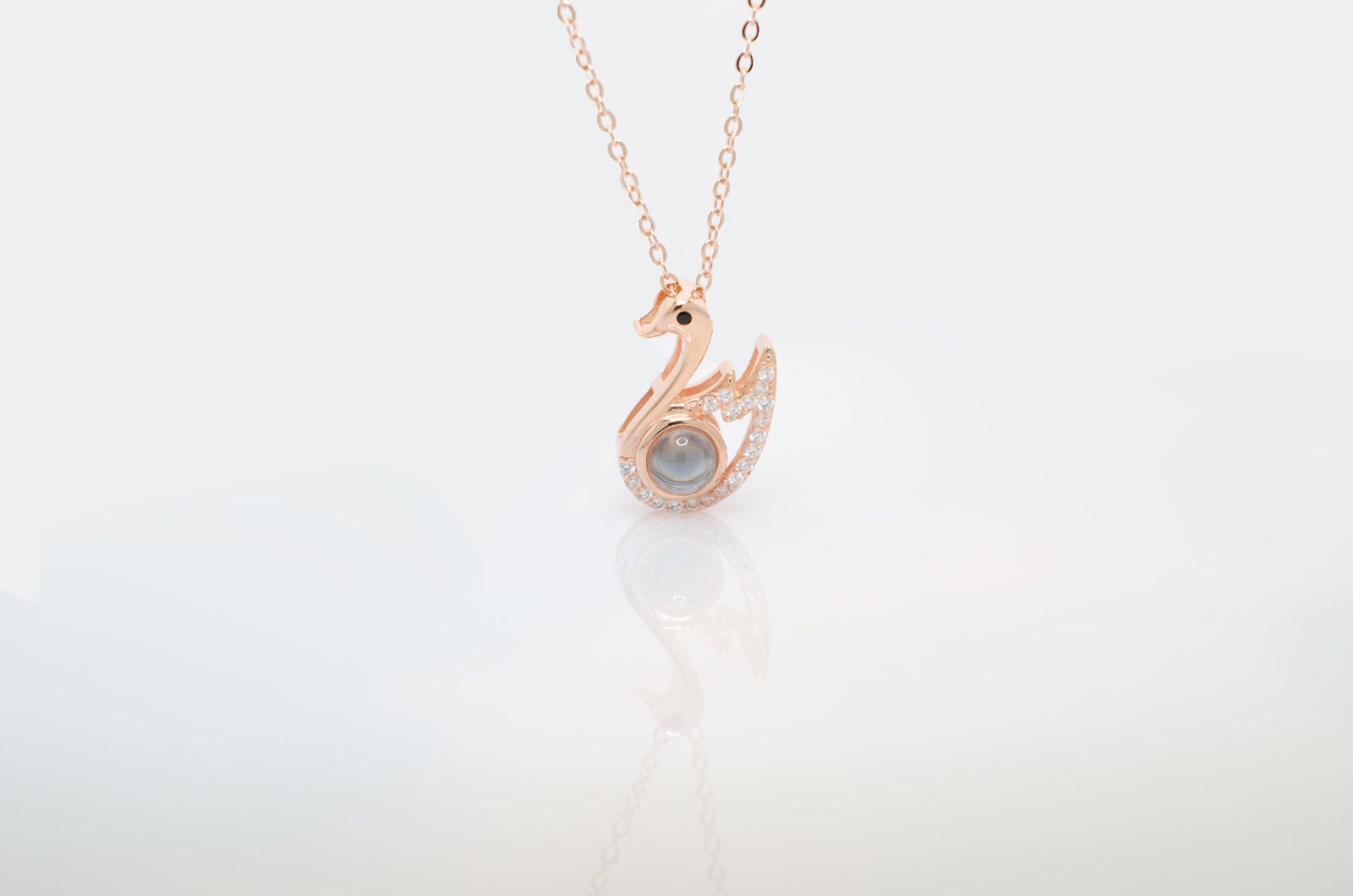 Swan 100 Languages I Love You Cubic Zirconia Pendant | Etsy