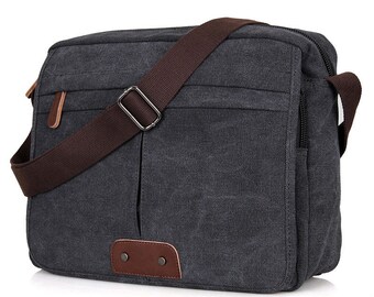Men's womens Messenger bag shoulder bag schoolbag canvas travel bag laptop bag briefcase handbag
