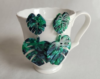 Kolczyki XL Monstera deliciosa