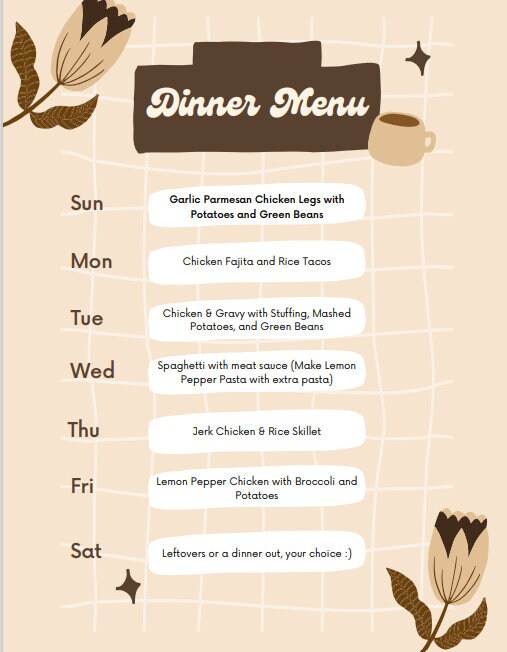 Complete Printable Budget Meal Plan - How to Eat for 50 a Week - Etsy
