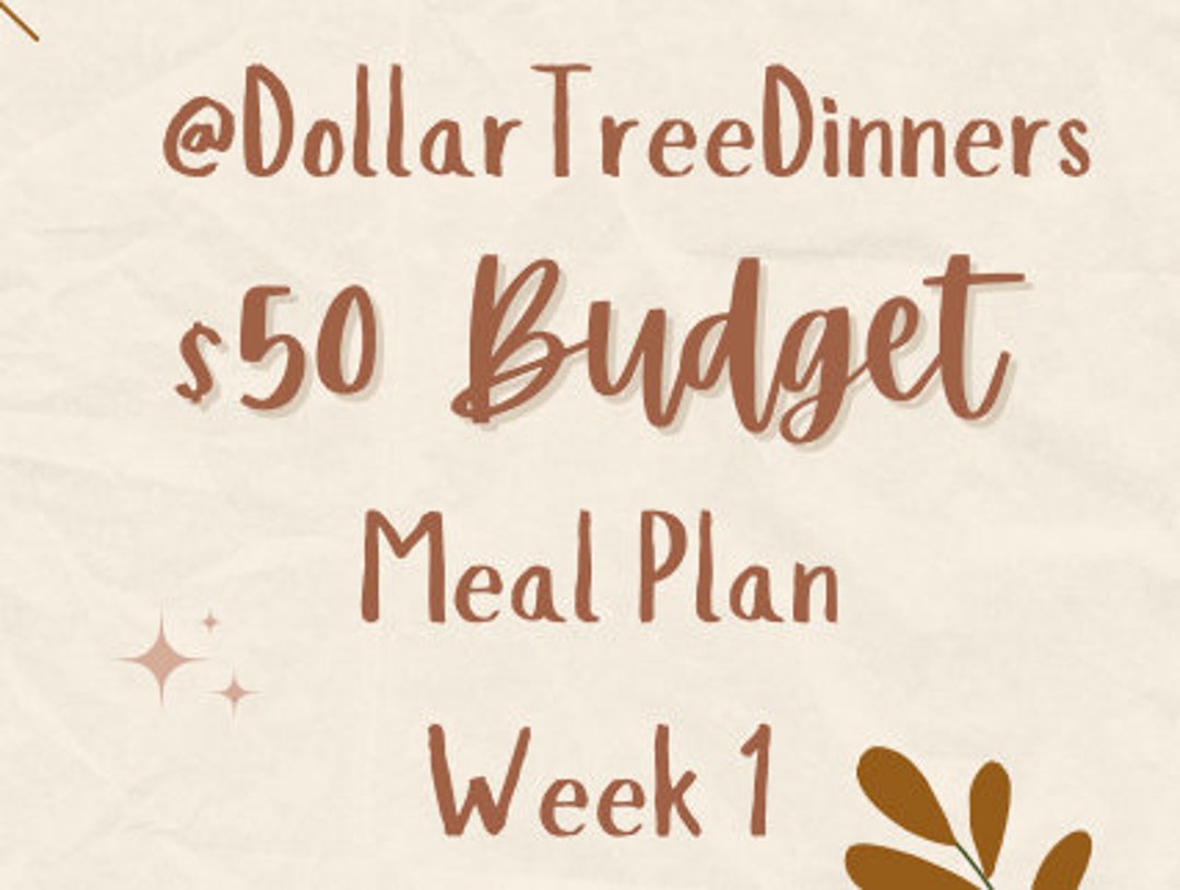 Complete Printable Budget Meal Plan - How to Eat for 50 a Week - Etsy