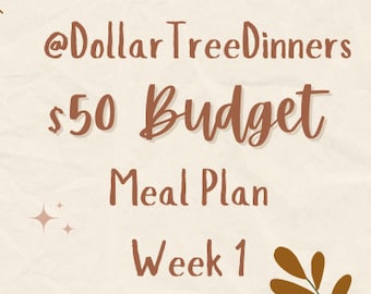 Complete Printable Budget Meal Plan - How to Eat for 50 a Week
