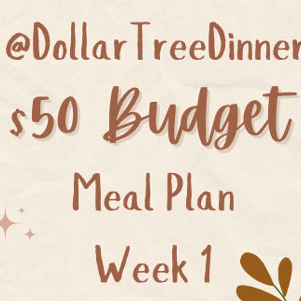 Complete Printable Budget Meal Plan - How to Eat for 50 a Week