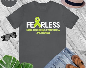 Fearless: Camiseta de manga corta unisex de concientización sobre el linfoma no Hodgkins