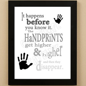 Handprints disappear Mother&#39;s Day gift Digital download Wall Art