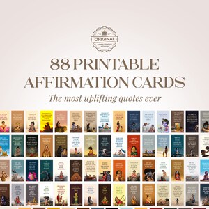 88 druckbare Affirmationskarte mit positiven Zitaten | Affirmationskarte, Positive Zitate | Digitale Datei INSTANT DOWNLOAD.