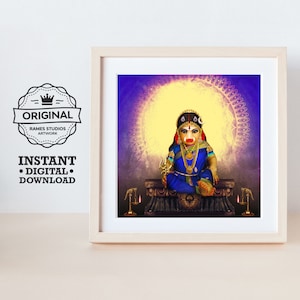 Varahi Amman - Printable Hindu Deities Print, Digital Download.