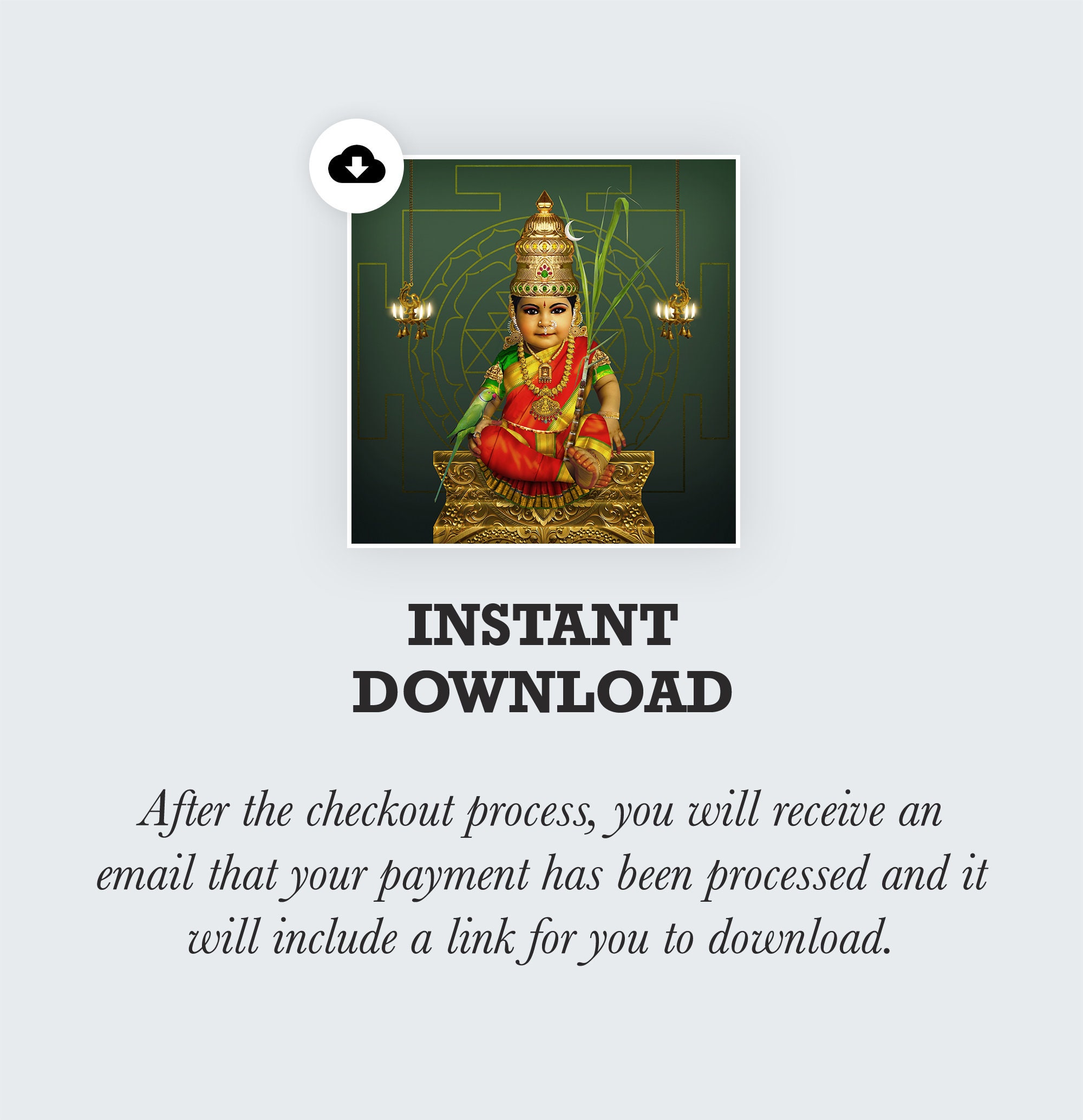 Kanchi Kamakshi Amman - Printable Hindu Deities Print, Digital Download ...