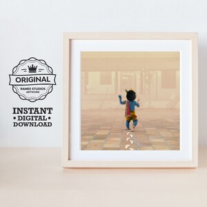 Lord Krishna Is Coming! - Printable Hindu Deities Print, Digital Download.
