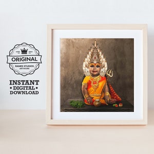 Goddess Karumariamman - Printable Hindu Deities Print, Digital Download.