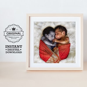 Lord Hanuman and Lord Rama - Printable Hindu Deities Print, Digital Download.