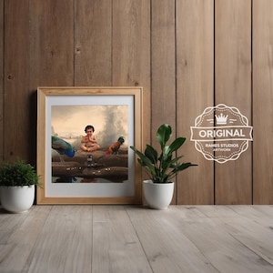 Tiruchendur Murugan mit Pfau und Hahn - Druckbare Hindu Gottheiten Druck, digitaler Download.