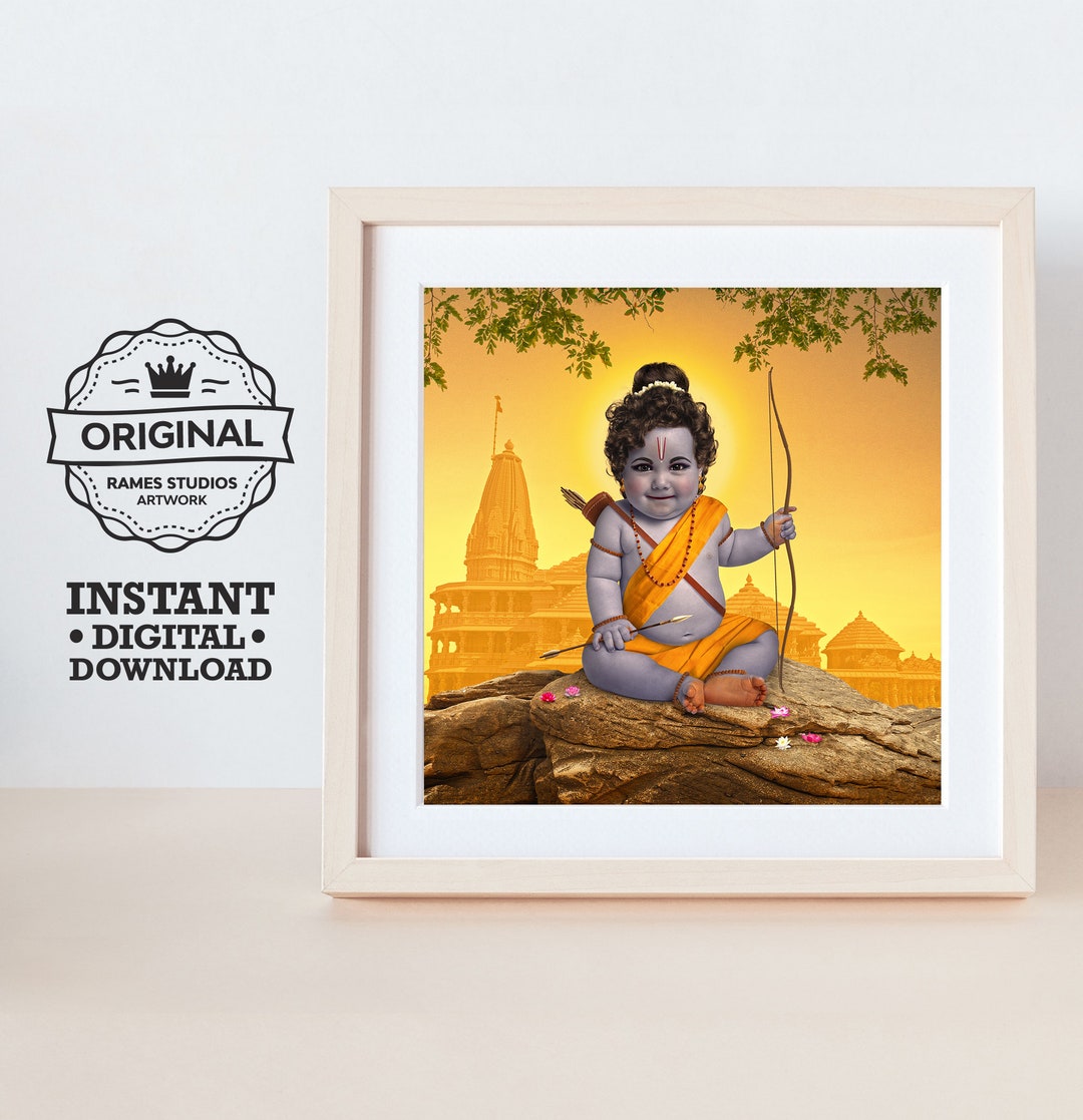 Lord Rama on Rama Navami - Printable Hindu Deities Print, Digital ...