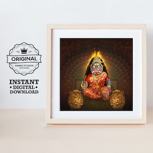 Pratyangira Devi - Printable Hindu Deities Print, Digital Download.
