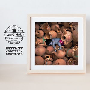 Lord Krishna - Printable Hindu Deities Print, Digital Download.