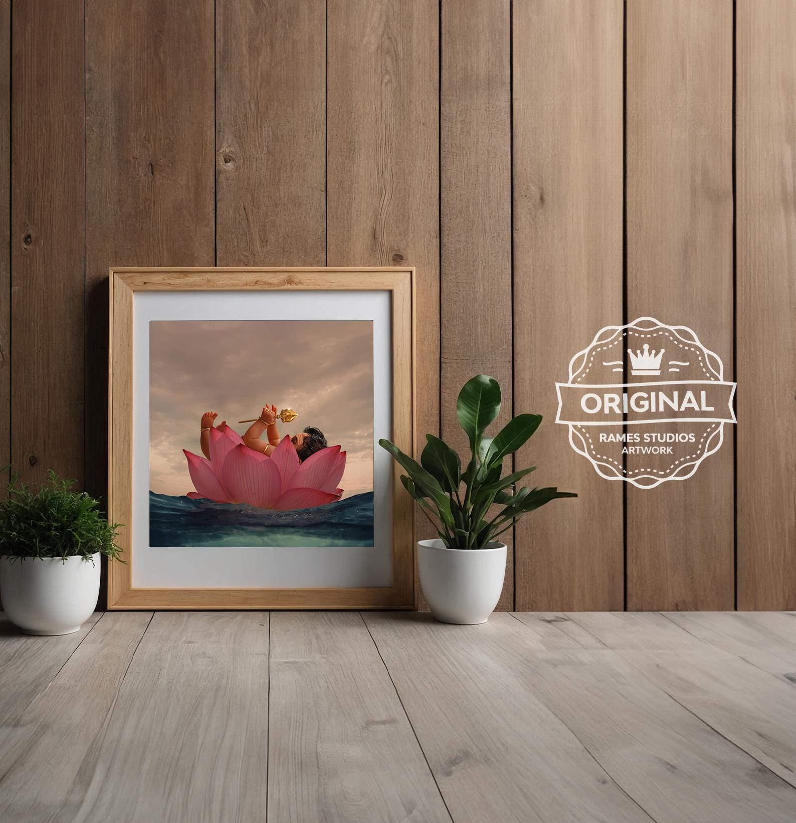 Newly Born Lord Murugan - Printable Hindu Deities Print, Digital Download.
