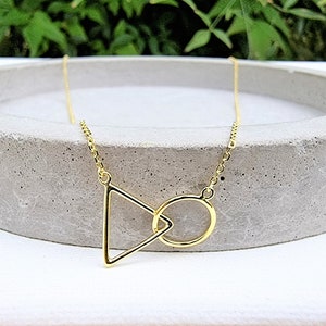 double shapes necklace, Karma necklace, Eternity necklace, interlocking circle necklace, sisters necklace, sterling silver 925,  geometric